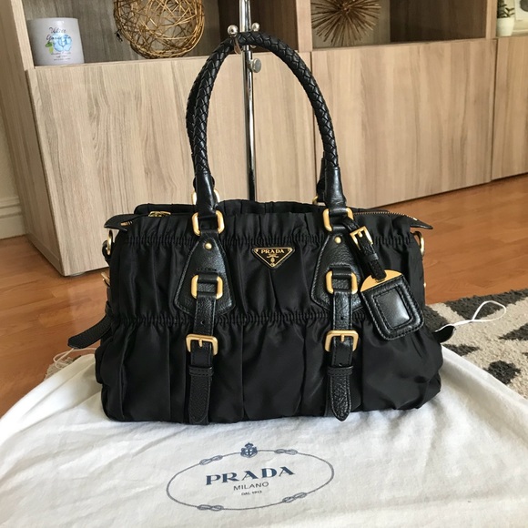 Prada Handbags - 💕Authentic Prada Milano Gathered Nylon Satchel